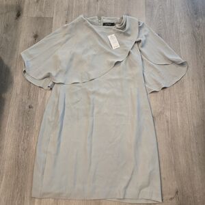 Lauren Ralph Lauren Soft Gray One Shoulder Dress